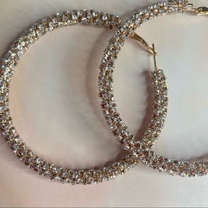 NEW diamonté hoopz